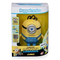 Minions & Monstros Puppetronics James Interativo 18Cm – 40 Sons e Reações - - Interage C/Outros Minions - Sunny