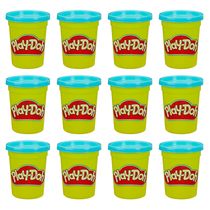 Massa De Modelar - Play-Doh - Conjunto Com 12 Potes - Azul - Hasbro