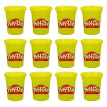 Massa De Modelar - Play-Doh - Conjunto Com 12 Potes - Amarelo - Hasbro