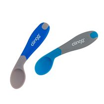 Colheres de Silicone - Termosensíveis - Cinza e Azul - Clingo