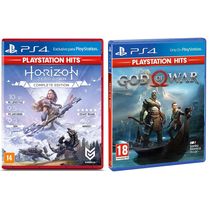 Kit de Jogos PS4 - Horizon Zero Dawn Complete Edition Hits e God of War - Playstation Hits - Sony