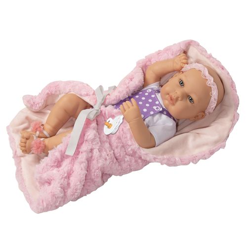 Boneca Bebê - Ninos Reborn - Dormindo - Roupinha Sortida - Cotiplás