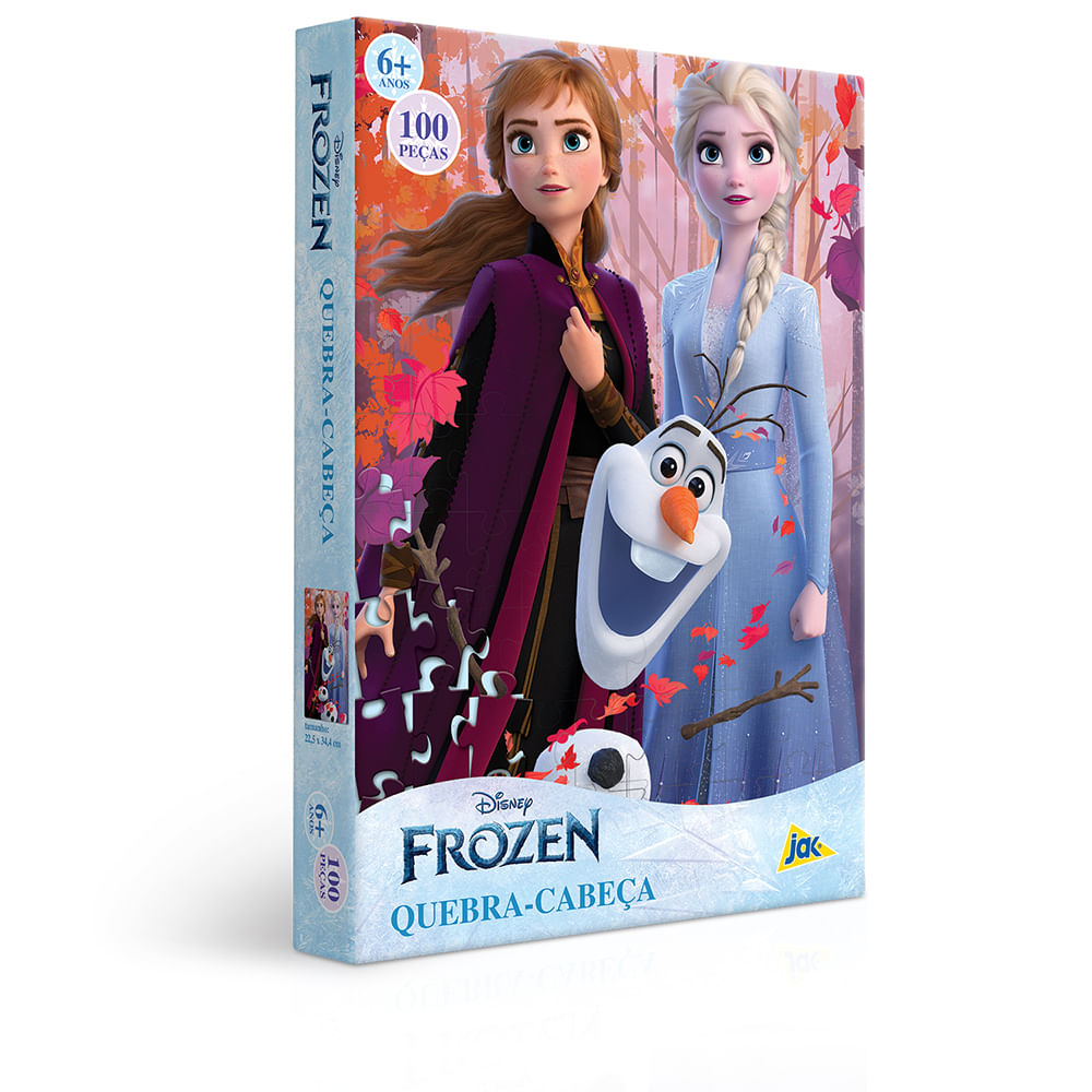 Super Kit Quebra-Cabeça, Dominó e Jogo da Memória Frozen 2 em