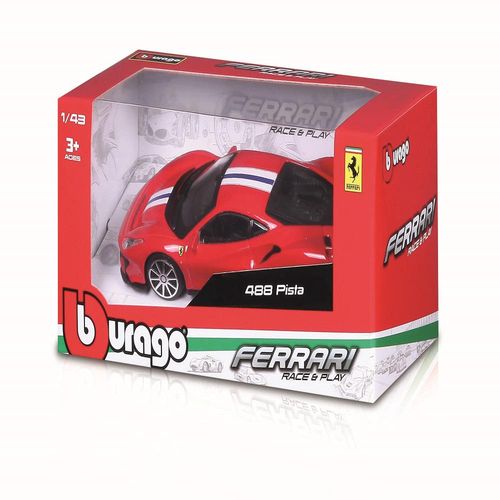 Carrinho Ferrari - 1/43 Floor Displ - Burago - Vermelho