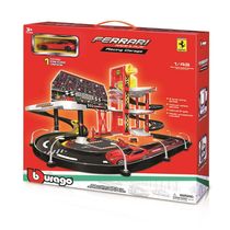 Pista Racing Garage - Ferrari - Race Play 1/43 - Burago - Vermelho