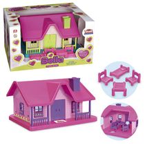 Casa Casinha De Boneca Bella Com Móveis