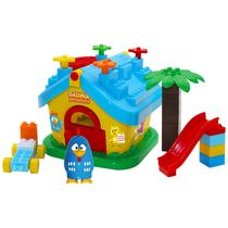 Blocos de Encaixe - Monte Libano - Galinha Pintadinha - Casinha Divertida - 21  Peças