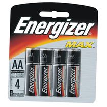 Pilhas Alcalinas - LR6 Pequena - AA - Cartela com 4 Unidades - Energizer Max