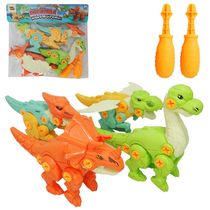 Kit 4 Boneco Dinossauro Dino Monta E Desmonta Didático