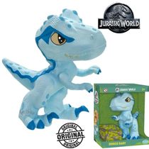 Boneco Dinossauro Dino Baby Jurassic World Velociraptor Blue - 26 Cm De Vinil