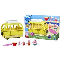 Mini Veículo e Figura - Peppa Pig - Peppa e Sua Minivan na Praia - Amarela - Hasbro