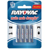 Pilhas Alcalinas - LR03 Palito - AAA - Cartela com 4 Unidades - Rayovac