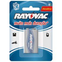 Bateria Alcalina - 9V - 6LR61 - Cartela Unitária - Rayovac