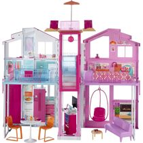 Barbie Casa de Bonecas com 19 Acessórios e Guarda Chuva Pop UP para Crianças a partir de 3 anos