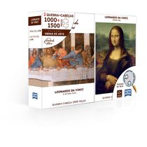 Quebra-Cabeça - Coleção Obras de Arte - Leonardo Da Vinci - Monalisa e A Última Ceia - Toyster