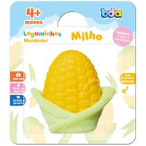 Mordedor Infantil com Chocalho - Toyster - BDA - Leguminhos - Milho - Amarelo