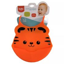 Babador de Silicone - Com Pega Migalhas - Tigre - Buba