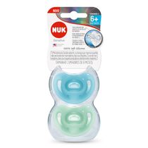 Chupetas Nuk - Sensitive Soft - Boy S2 - 100% Silicone - 2 Unidades - Tamanho 2