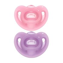 Chupetas Nuk - Sensitive Soft - Girl S2 - 100% Silicone - 2 Unidades