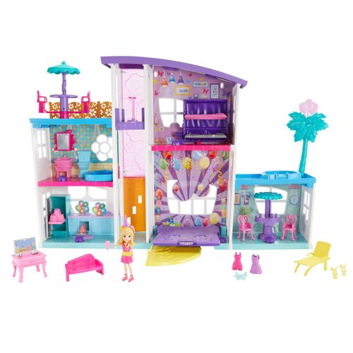 Playset 45 Cm e Boneca - Polly Pocket - Mega Casa de Supresas - Mattel