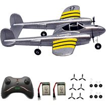 PLRB TOYS RTF Avião de Controle Remoto 24G Design 2CH Cinza