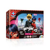 Quebra-Cabeça - 100 Peças - Miraculous Ladybug - Estrela