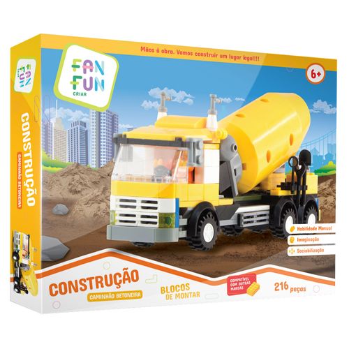 Blocos de Montar - Construção - Caminhão Betoneira - FanFun