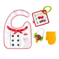 Conjunto De Babador e Mordedor - Mini Chef - Vermelho - Fisher-Price