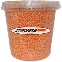 Pote de Pérolas de Isopor - 750 Ml - Laranja - Reval