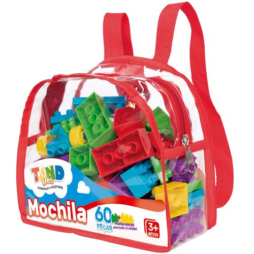 Blocos de Montar - Tand Kids - Mochila com 60 Peças - Toyster