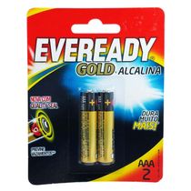 Pilhas Alcalinas - LR03 Palito - AAA - Cartela com 2 Unidades - Eveready Gold