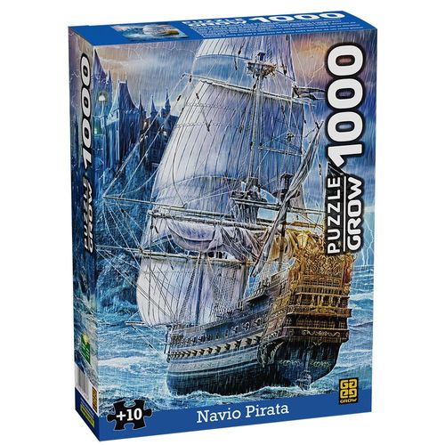 Quebra-Cabeça - 1000 Peças - Navio Pirata - Grow