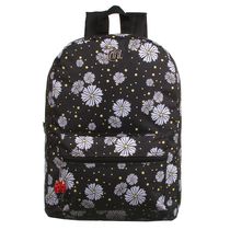 Mochila Escolar - 40Cm - Flowers - Capricho - Preto - DMW