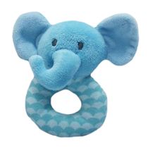 Chocalho e Mordedor de Pelúcia - Elefantinho Azul - Minimi