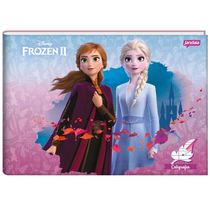 Caderno Brochura - 1/4 - Capa Dura - Frozen - Caligrafia - 40 Folhas - Jandaia