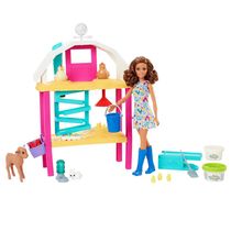 Playset Boneca Articulada e Acessórios - Barbie Fazendeira - Rosa - Mattel