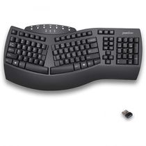 Perixx 11354 Teclado Ergonomico Sem Fio Recarregavel Reduz a Tensao das Maos com Descanso de Pulso Preto