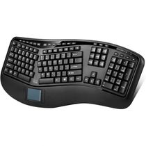 Adesso WKB4500UB Teclado Ergonomico Dividido Sem Fio Recarregavel Reduz a Tensao das Maos com Descanso de Maos e