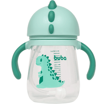 Copo com Alça e Canudo Dino 240ml - Buba