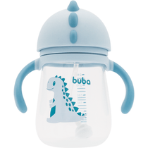 Copo com Alça e Canudo Dino 240ml - Buba