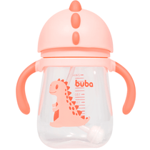 Copo com Alça e Canudo Dino 240ml - Buba