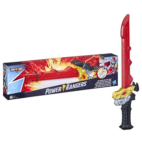 Sabre - Power Rangers - Ranger Vermelho Dino Fury - com Som - Hasbro