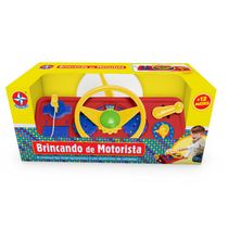 EXCLUSIVO Brinquedo de Atividades - Brincando de Motorista - Retrô - Painel - Vermelho - Estrela