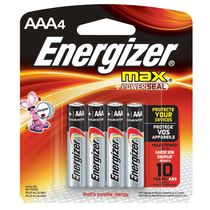 Pilhas Alcalinas - LR03 Palito - AAA - Cartela com 4 Unidades - Energizer Max