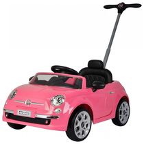 Carrinho de Passeio Infantil Fiat 500 Infantil com Alça para Crianças de 2 a 7 Anos, BEST RIDE ON CARS B07KZYNG76, Rosa