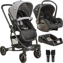 Carrinho de Bebe Bebe Conforto Base Kiddo Prima Melange Grafite