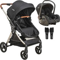 Carrinho de Bebe Moises com Bebe Conforto Kiddo Speedy Preto