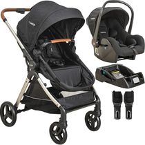 Carrinho de Bebe com Bebe Conforto e Base Kiddo Speedy Preto