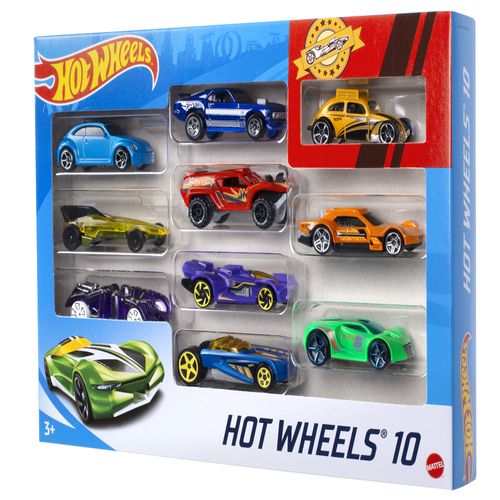 Conjunto de Veículos - Hot Wheels - Pacote com 10 Carros - Surpresa - Mattel