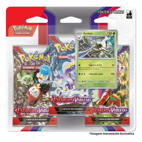 Blister Triplo - Cards Pokémon - Ev01 - Copag